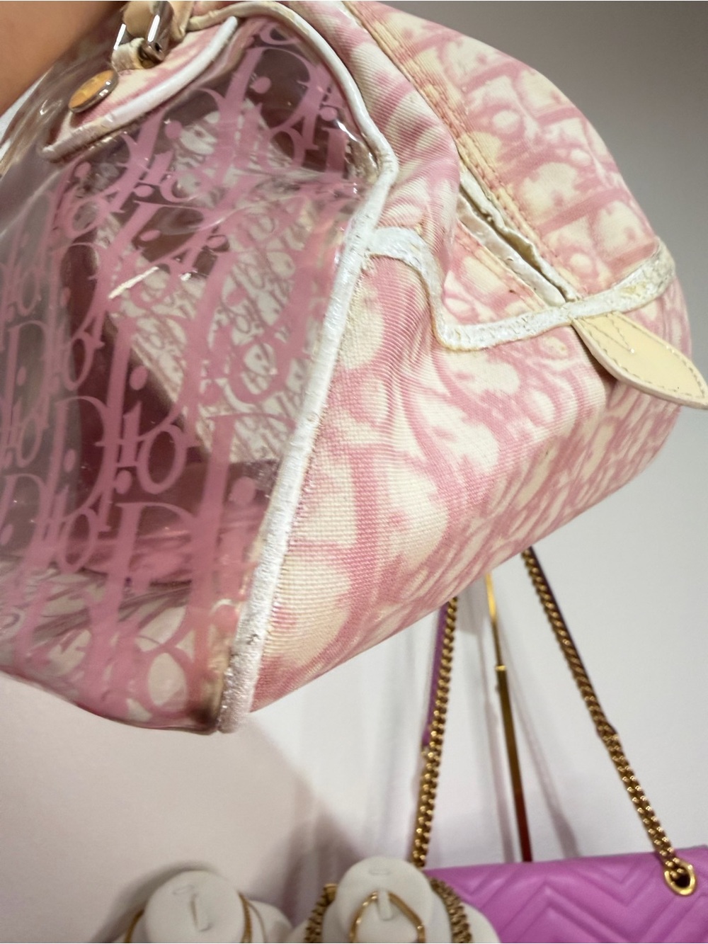 Dior Diorissimo Girly Pink Rain Bowler Bag - Picture 7 of 15